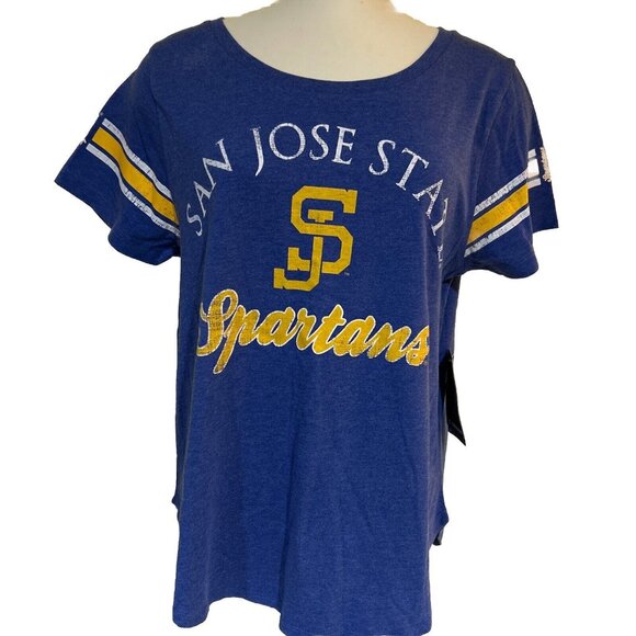 SJSU San Jose State Spartans Colosseum Stitched Jacks V Neck Shirt Women M - Picture 1 of 5